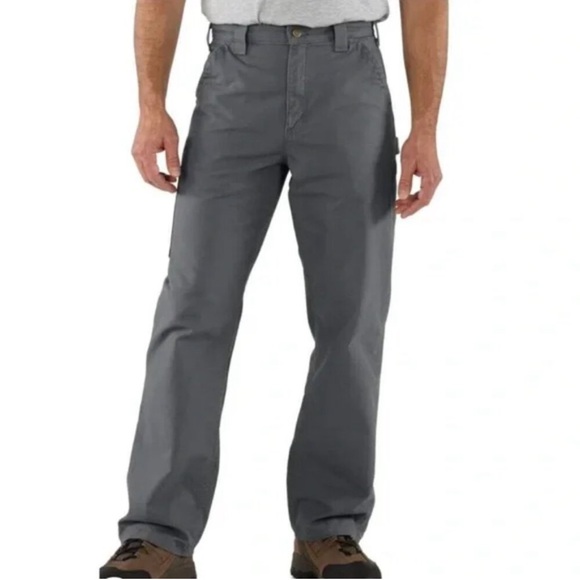 Carhartt Other - Carhartt Canvas Work Dungarees Loose Fit Pants B151 FAT Fatigue Gray 33 x 30